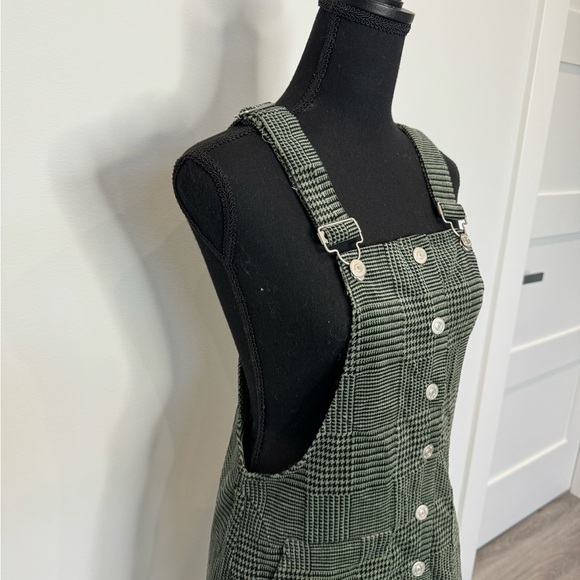 Forever21 Green Cotton Sleeveless Overall Dress with Pockets - Picture 2 of 7